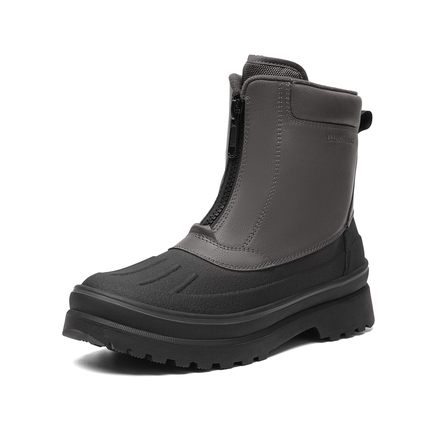 Mens front sales zip winter boots